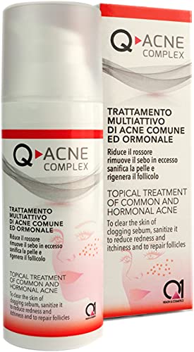 Q1 Q-Acne Complex, Crema Anti Acne con Acido Salicilico, per Viso | Rimuove brufolo e rossore | Trattamento per acne giovanile ed ormonale, 40ml