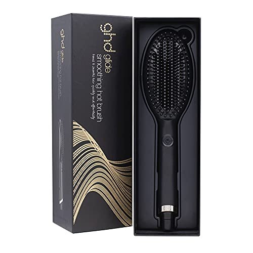 ghd Glide Hot Brush, Spazzola Lisciante Con Tecnologia di Riscaldamento in Ceramica e Ionizzatore, Nero, 32.89 x 10.21 x 10.31 cm, 30 cm, 560 grammi