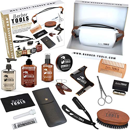 Kit/Set/Cofanetto per la cura della barba e della rasatura. Con Barber Care | Cosmetici Prodotto in Francia ✮ BARBER TOOLS ✮
