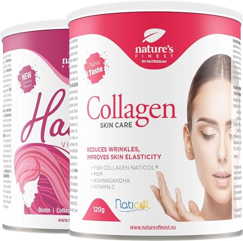 Nature's Finest Collagen SkinCare + Hair Vitamins | Nutre i capelli e la pelle | Aumenta il collagene | Promuovere la crescita sana dei capelli | Nutrienti essenziali per una pelle radiosa