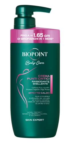 Biopoint - Crema Corpo Punti Critici Rassodante per Addome, Fianchi, Interno Coscia e Braccia, Azione Tonificante, 400 ml