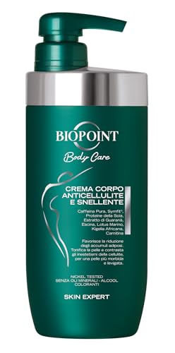 Biopoint - Crema Corpo Anticellulite, Azione Rassodante e Tonificante, Aiuta a Contrastare gli Inestetismi della Cellulite, 500 ml