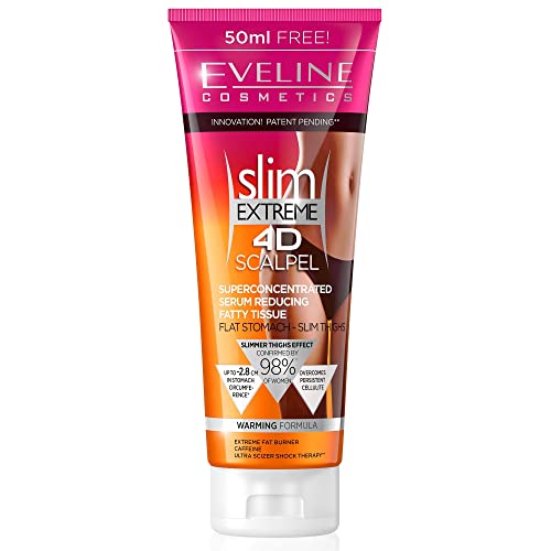 Eveline Cosmetics Slim Extreme 4D Scalpel Serum Super -Concentrated per ridurre il grasso corporeo, 250 ml