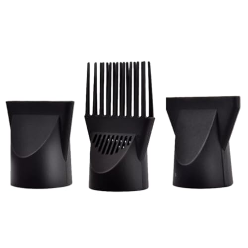 Set di 3 ugelli per asciugacapelli in plastica professionale per asciugacapelli con ugello per pettine accessorio di ricambio per soffiaggio strumento styling del salone di parrucchiere diametro 4,5cm