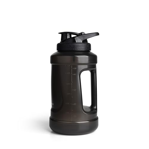 Smartshake Ultimate Jug Black 2100 ml | Leak Proof Screw-on Lid – BPA Free Water Bottle, Protein Gallon Bottle – Unisex