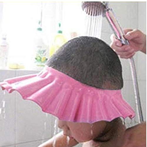 AMOYER Sicurezza Shampoo Doccia Bathing Protezione Morbida cap Hat per Toddler, Baby, Bambini & Kids per Mantenere l'acqua Fuori dei Loro Occhi e Viso (Rosa)