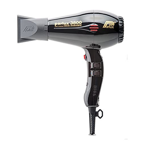 Asciugacapelli Professionale PARLUX 3800 Ecofriendly -Potente, silenzioso, con tecnologia Ionic & Ceramic® e filosofia Ecofriendly. Asciugatura Rapida e capelli Lucenti. MADE IN ITALY. Colore NERO.
