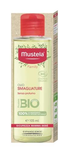 Mustela Olio Smagliature, Prevenzione Smagliature, Con Avocado e Girasole, Senza Profumo, Corpo, Tutte le Donne, Sicuro in Gravidanza - Idrata e Lenisce la Pelle, 100% Ingredienti Naturali (105ml)