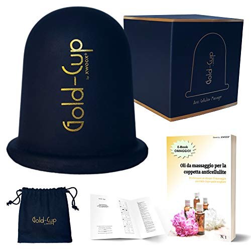 Coppetta Anticellulite Originale Gold-Cup - Trattamento Cellulite - Rassodante Pancia Gambe Glutei Fianchi - Massaggiatore Professionale Vacuum Anti Cellulite