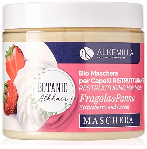 Maschera Capelli Ristrutturante Panna e Fragola 200 ml - Alkemilla