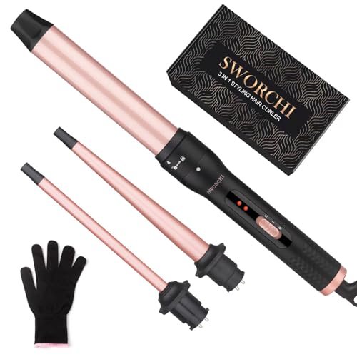 ferro arricciacapelli professionale set piastra capelli onde larghe set beach wave ceramica 3 in 1
