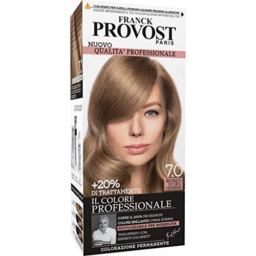 Franck Provost Tinta Capelli Colore Professionale a Domicilio, Valorizza Riflessi e Brillantezza, Biondo Scuro Cenere