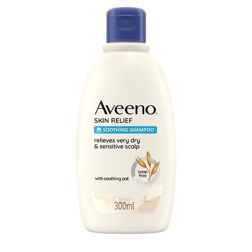 Aveeno Skin Relief Shampoo Lenitivo Per Prurito, Shampoo delicato all'Avena per cute irritabile e antiprurito, cute secca e sensibile ad alta tollerabilità, 300 ml