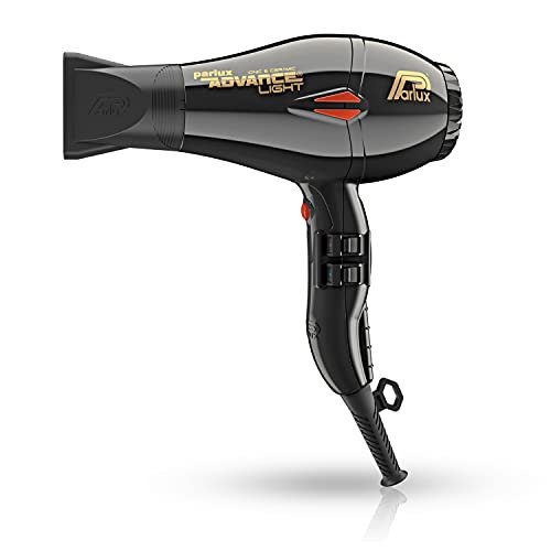 Parlux Advance Light Asciugacapelli Professionale, Ionic & Ceramic, Nero
