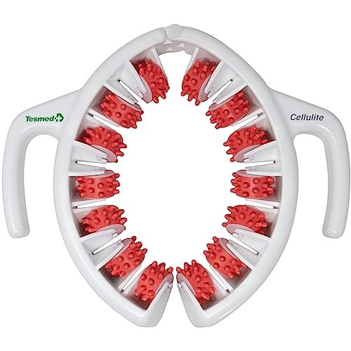 TESMED CELLULITE: Efficacia Clinicamente Testata, Massaggiatore Anticellulite Made In Italy, Manuale, Massaggio a Tripla Azione per Cellulite Radicata e Ostinata su Gambe e Glutei. Brevettato (Rosa)