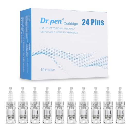 A10 Cartucce 24 Pins - Confezione da 10 Aghi di ricambio usa e getta per penna Microneedling - per Ultima A10 Microneedling Electric Derma Pen (aghi da 24 pin, 10 pezzi)