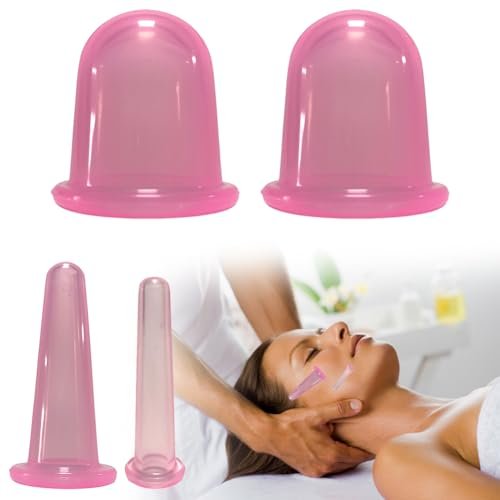 Coppetta Anticellulite Silicone,4pcs Coppette Massaggio Cupping,Coppettazione Viso Silicone,Cup Coppetta Anticellulite,Coppette Massaggiatore Cellulite,Coppette Massaggio Cupping Anti Cellulite