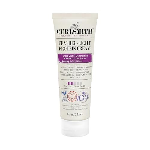 Curlsmith - Feather-Light Protein Cream, Hair Styling Cream for Weak, Damaged Curls, Medium Hold (8 fl oz)