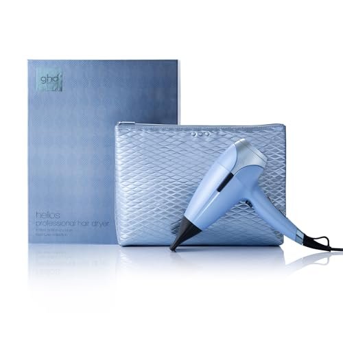 ghd Helios Asciugacapelli Professionale in Blu Ghiaccio con cofanetto Iced Luxe - Leggero, styling veloce, controllo styling definitivo - Regalo di Natale - Per tutti i tipi di capelli