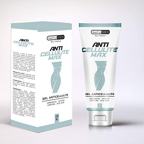 Healthy FUSION Gel anticellulite, rassodante e riducente intensivo, Elimina cellulite e pelle a buccia d'arancia, Evita la sua ricomparsa, Risultati provati, Efficacia immediata, 250 g