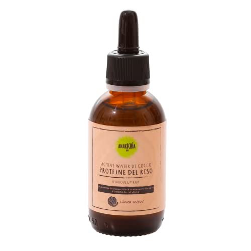 Siero capelli Active Water di Cocco + Proteine Del Riso Volumizzante, Facilita Lo Styling - Per Capelli Ricci, Lisci Mossi, Capelli Indisciplinati, Secchi e Danneggiati - Nichel Tested 50 ML