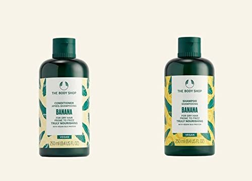 The Body Shop Banana Shampoo Conditioner Set 250 ml ciascuno Frizz Nourishing Vegan