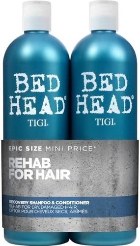 Bed Head by TIGI | Shampoo e balsamo Recovery | Trattamento ristrutturante e idratante professionale per capelli | Ideale per capelli secchi e danneggiati | 2x750 ml