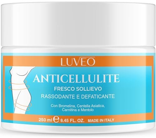 Crema Anticellulite Forte, PROFESSIONALE 250ML, Crema Corpo Rassodante, Anticellulite, Drenante Fresco Sollievo Per Cosce E Glutei, Crema Cellulite