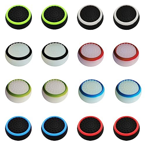 CUZKC 16PC Thumb Grips Accessori per Xbox One Series Switch PRO Playstation 5 Controller Accessori PS4 PS5 Controller Accessori Sticks Joystick,Accessori per Joystick ps5
