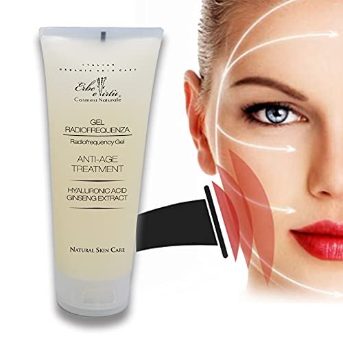 Gel Crema Radiofrequenza Viso 220 ml - Ultrasuoni - Cavitazione con Acido Ialuronico Ginseng Antirughe Effetto Lifting