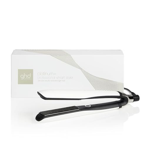 ghd Platinum+ Piastra & Styler Professionale Bianca – Capelli Più Forti, Maggiore Lucentezza, Protezione del Colore – Per Tutti i Tipi di Capelli