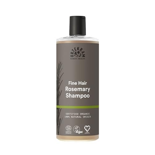 Urtekram Shampoo al Rosmarino per Capelli Fini - Shampoo Certificato Biologico Vegan, Formula Nutriente e Rinforzante, Aloe Vera e Glicerina per Capelli Sani e Voluminosi, 500 ml (Confezione da 1)