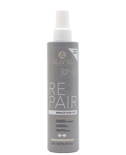 Alama Professional Repair Miracle Fluid 5In1 Ristrutturante per Capelli Danneggiati e Sfibrati, Giallo, 250 Millilitri