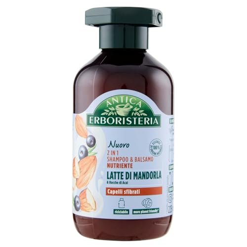 Antica Erboristeria - 2in1 Shampoo & Balsamo Nutriente al Latte di Mandorla per Capelli Sfibrati - 225ml