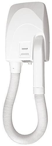 Asciugacapelli Phon da Parete con Tubo 900W Vama Atelier Shaver Bianco