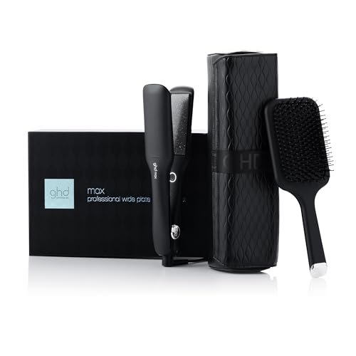 ghd Max Gift Set Natale - Include piastra con lamelle larghe, spazzola e custodia resistente al calore - Piastre più larghe per uno styling veloce, senza crespo – Per capelli lunghi, folti e ricci