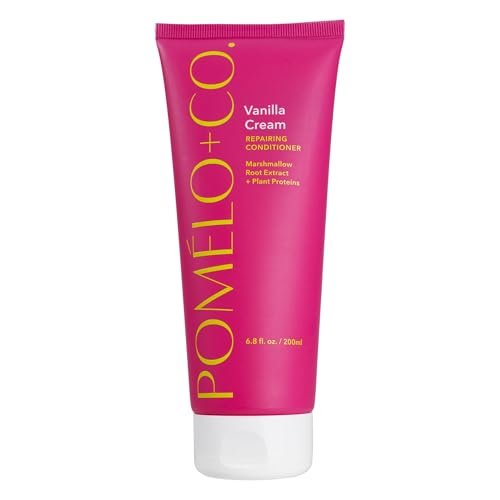 Pomélo+Co. Conditioner alla vaniglia con proteine vegetali per una maggiore resistenza e lucentezza/cura dei capelli secchi e danneggiati/crema alla vaniglia 200 ml