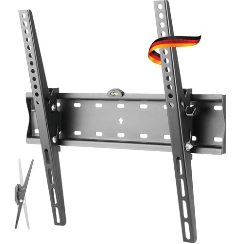 SCHWAIGER LWHT5540 513 Montaggio TV a parete 32-75 pollici Montaggio TV inclinabile, max. 40 kg max. standard VESA 400x400 nero incl. accessori di montaggio e livella integrata