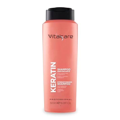 Vitalcare Keratin Oil Shampoo - Cheratina E Proteine Capelli Fragili E Stressati, 500 Millilitro