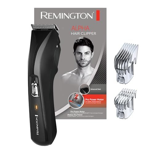 Remington Tagliacapelli - Lama in Acciaio Inox autoaffilante - Motore Potente Pro Power, 2 pettini di fissaggio da 1 a 42 mm, Funzionamento a rete-batteria, Tagliacapelli HC5150