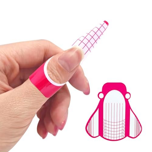 100 Pezzi Cartine per Ricostruzione Unghie,Cartine Nail Form,Cartine Gel Unghie,Cartine per Ricostruzione Unghie per Estensione