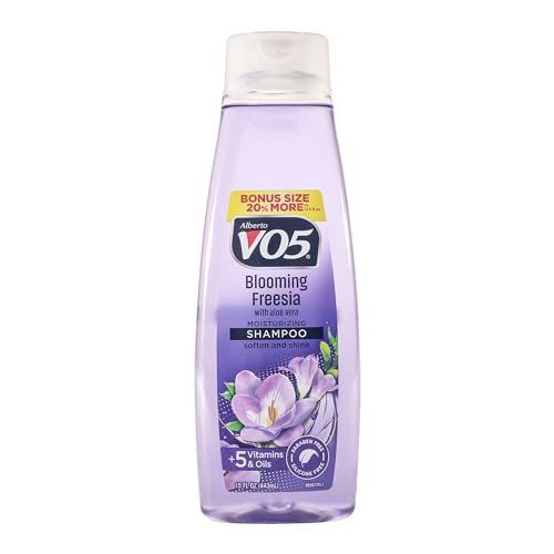 Alberto VO5 - Blooming Freesia Moisturizing Shampoo - Hydrating Shampoo - With Coconut Milk, Vitamin E and Biotin - Long Lasting Fragrance - 443 ml
