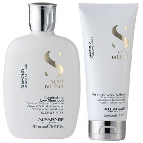 Alfaparf Semi Di Lino Diamond Illuminating Low Shampoo 250mL + Conditioner 200mL"DUO SET