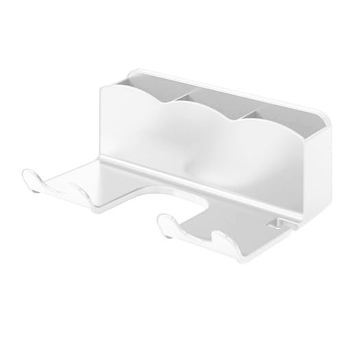 Appendiabiti per asciugacapelli, supporto per scaffale, organizer da parete, supporto per asciugacapelli, installazione trapano, accessorio da bagno salvaspazio, per uso domestico, 16 x 11 x 6,5 cm