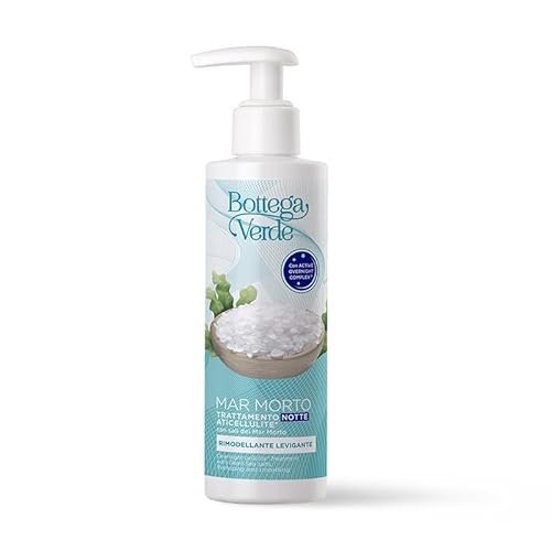 Bottega Verde - Crema Corpo Anticellulite con Sali del Mar Morto, Trattamento Notte, 200 ml, Azione Rimodellante e Levigante