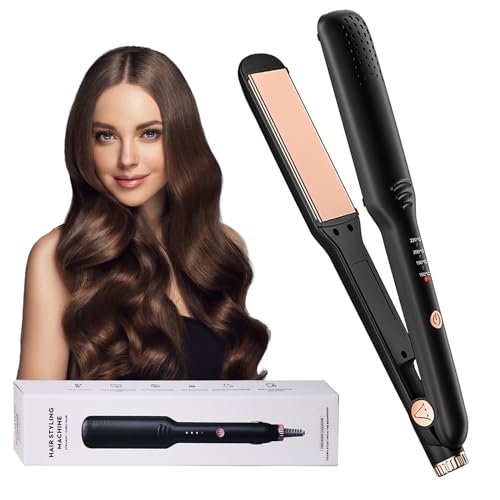 Bwaliffury Piastra per Capelli 2 in 1, Piastra Capelli Professionale, Arricciacapelli, Rivestimento in Ceramica, Riscaldamento Rapido, 4 Impostazioni di Temperatura, Per Styling Liscio e Onde Morbide