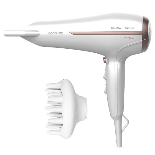 Cecotec Asciugacapelli Ionico Bamba IoniCare 5200 Aura, 2300W di Potenza, con Ioni Reali e Grande Flusso, Funzione Aria Fredda, 2 Velocità e 3 Temperature