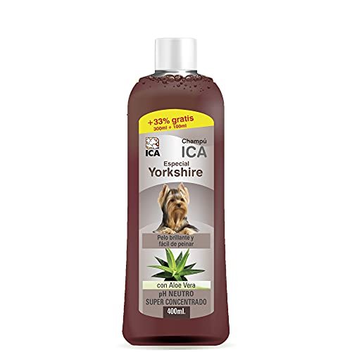 Chemi-Pure ICA CHP19 - Shampoo Speciale per Yorkshire con Aloe Vera, PH Neutro, Pelo Morbido e setoso, profumato alla Lavanda, 400 ml