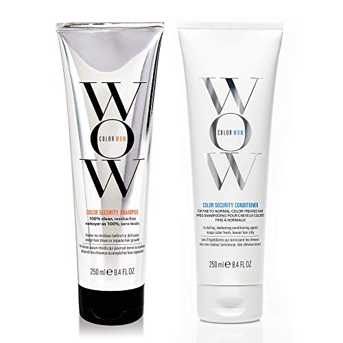 COLOR WOW Color Security Shampoo and Conditioner, Fine to Normal Hair, Duo Set, Sulfate free, for Color Treated Hair, Color Safe, 8.4 fl. Oz.
