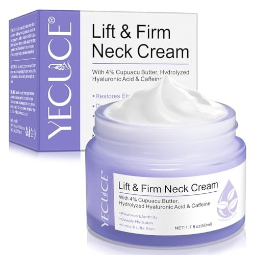 Crema Rassodante per il Collo, Crema per il Collo Con Complesso Rassodante Riparatore Proattivo, Crema per il Doppio Mento, Crema Collo e Décolleté Lifting, Idratante, Anti-invecchiamento, 50ml